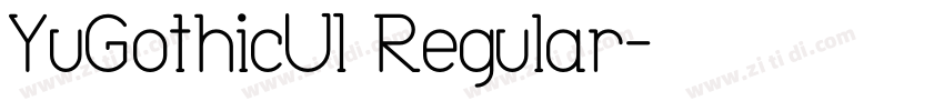 YuGothicUI Regular字体转换